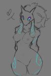  &lt;3 anthro areola biped blue_eyes blue_markings bovid breasts caprine colored_sketch dialogue featureless_breasts female grey_background hair hands_behind_back kindred_(lol) lamb_(lol) league_of_legends long_ears looking_at_viewer mammal markings mask mask_only medium_breasts minimal_color navel neck_tuft nude portrait riot_games sheep simple_background sketch solo spookyboi thick_thighs three-quarter_portrait tuft wide_hips 