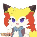  ambiguous_gender animated anthro black_body black_fur blue_scarf blush bouncy braixen cafe_(coffeefly) cheek_tuft chest_tuft dipstick_ears dipstick_tail facial_tuft fur generation_6_pokemon head_tuft inner_ear_fluff markings multicolored_ears nintendo open_mouth open_smile pokemon pokemon_(species) purple_eyes red_body red_fur scarf simple_background smile solo tail tail_markings tail_motion tailwag tontaro tuft white_background white_body white_fur yellow_body yellow_fur 