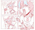  anthro blush bodily_fluids comic cum eeveelution fellatio first_person_view generation_6_pokemon genital_fluids hi_res horny_imp male male/male nintendo oral penile pokemon pokemon_(species) sex solo sucking sylveon symon_(horny_imp) 