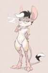  animancer belly_nipples breasts cigarette dipodid eyelashes female hi_res jerboa mammal mature_female nude rodent small_breasts smoking 