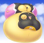  alvro anthro belly belly_expansion belly_inflation big_belly big_breasts big_butt black_clothing breast_expansion breasts butt butt_expansion clothing cloudscape cosplay_pikachu_(costume) expansion fan_character female floating fur generation_1_pokemon happy hi_res huge_breasts huge_butt hyper hyper_belly hyper_breasts hyper_butt inflation inflation_fetish nintendo pikachu pikachu_libre pink_clothing pink_mask pokemon pokemon_(species) sky solo susie_(reathe) tight_clothing tongue tongue_out torn_clothing wrestling_outfit yellow_body yellow_fur 