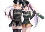  black_gloves blonde_hair breasts gloves highres jiseki_rena large_breasts looking_at_viewer medium_hair military military_uniform nazi original red_eyes rena_(jiseki_rena) soldier uniform 