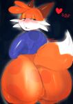  anthro balls big_butt butt canid canine clothing fox genitals hi_res hoodie male mammal nwopi presenting presenting_hindquarters solo soups_(superiorfox) thick_thighs topwear 