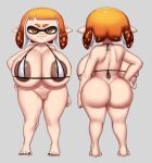  absurd_res animal_humanoid areola big_breasts big_butt bottomless breasts butt cephalopod cephalopod_humanoid charlie_(gray_impact) clothed clothing female genitals gray_impact grey_background hand_on_hip hi_res huge_breasts humanoid inkling marine marine_humanoid mollusk mollusk_humanoid nintendo pubes pussy rear_view short_stack simple_background smile solo splatoon thick_thighs 