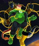  2022 alternate_version_at_source anthro belly bulge chain collar dragon duo green_lantern green_lantern_(series) hi_res horn hyenaface male male/male muscular muscular_male open_mouth overweight overweight_male rook_(nimratu) space tongue tongue_out 