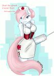  anthro clothing corset equid equine female friendship_is_magic fur furrytan hasbro hi_res lingerie mammal my_little_pony nurse nurse_clothing nurse_redheart_(mlp) solo topwear uniform white_body white_fur 