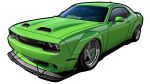  car dodge_(company) dodge_challenger highres kaizou-sha_no_illust_bot motor_vehicle muscle_car no_humans original shadow simple_background solo vehicle_focus white_background 