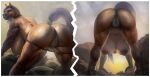 absurd_res anthro anus big_breasts big_butt breasts butt clothed clothing equid equine genitals hi_res horse keeltheequine looking_at_viewer looking_back looking_back_at_viewer mammal nipples panties panties_down partially_clothed pussy underwear underwear_down 
