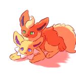  1:1 ambiguous_gender ambiguous_penetrated digital_media_(artwork) duo eeveelution feet feral feral_on_feral flareon fur generation_1_pokemon hi_res inner_ear_fluff jolteon long_ears male male/ambiguous male_penetrating male_penetrating_ambiguous mrcat11 nintendo open_mouth orange_body orange_ears orange_fur penetration pokemon pokemon_(species) sex simple_background smile tail toes tongue tuft yellow_body yellow_ears yellow_fur 