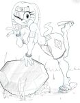  anthro big_breasts breasts clothed clothing echidna female footwear hi_res kevinsano mammal monotreme navel nipples sandals sega solo sonic_adventure sonic_the_hedgehog_(series) tikal_the_echidna topless 