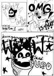  absurd_res amazed anthro black_and_white canid canine changed_(video_game) comic_panel digital_drawing_(artwork) digital_media_(artwork) expressive fox hi_res humor male mammal monochrome pak784 puro_(changed) skibidi_toilet toilet toony 