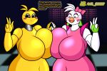  accessory al_gx animatronic anthro avian beak beakless big_breasts bird blush blush_stickers bodypaint bottomwear breast_squish breast_to_breast breasts breasts_frottage chicken clothed clothing curvy_figure duo english_text female female/female five_nights_at_freddy&#039;s five_nights_at_freddy&#039;s:_security_breach five_nights_at_freddy&#039;s_2 galliform gallus_(genus) glamrock_chica_(fnaf) hand_holding hi_res huge_breasts machine mind_control non-mammal_breasts open_mouth phasianid pink_clothing robot scottgames seduced squish standing stated_homosexuality stated_sexuality steel_wool_studios text toy_chica_(fnaf) white_body yellow_body yellow_skin 