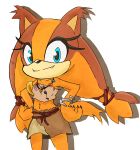  anthro armlet badger bracelet claws clothing fangs female hair hi_res jewelry mammal mustelid musteline necklace sega smile solo sonic_boom sonic_the_hedgehog_(series) sticks_the_jungle_badger teeth tied_hair torn_clothing viofsa 