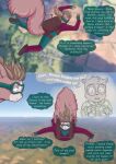  2023 babystar comic detailed_background duo english_text female fur gemma_polson goggles_on_face hair hi_res male mammal outside rodent sciurid skydiving tail text thought_bubble tree_squirrel young zeezee_murdock 