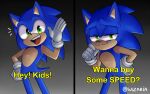  anthro blue_hair clothing dialogue drug_dealer english_text eulipotyphlan gloves green_eyes hair handwear hedgehog hi_res looking_at_viewer male mammal open_mouth sega smile solo sonic_the_hedgehog sonic_the_hedgehog_(series) tail talking_to_viewer teeth text wizaria 