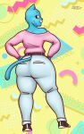  10:16 80&#039;s_theme anthro big_butt blue_body blue_fur butt cartoon_network domestic_cat felid feline felis female fur hi_res mammal mature_female nicole_watterson oystercatcher7 solo the_amazing_world_of_gumball wide_hips 