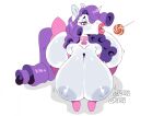  anthro big_breasts bimbofication bimbofied breasts clothing collar female friendship_is_magic hasbro hi_res huge_breasts huge_thighs hyper hyper_breasts hyper_thighs legwear lips lipstick makeup my_little_pony nipples rarity_(mlp) scarfyace solo spiral_eyes thick_lips thick_thighs thigh_highs wide_hips 