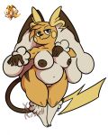  anthro areola big_breasts breasts brown_areola brown_body brown_eyes brown_fur brown_nipples fakemon female fur fusion generation_1_pokemon generation_4_pokemon genitals hand_on_chest head_tuft hi_res hybrid looking_at_viewer lopunny navel nintendo nipples nude orange_body orange_fur overweight overweight_female pokemon pokemon_(species) pokemon_fusion pussy raichu rosy_cheeks short_stack simple_background solo thick_thighs tuft white_background white_body white_fur wide_hips xain_russell yellow_body yellow_fur 