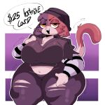  absurd_res anthro beanie big_breasts big_butt black_pupils bottomwear breasts butt calico_cat clothing dipstick_tail domestic_cat ear_piercing english_text epic_games felid feline felis female fortnite half-closed_eyes hat headgear headwear hi_res hoodie huge_breasts huge_butt huge_thighs lewd_dorky looking_at_viewer mammal markings meow_skulls_(fortnite) midriff multicolored_body narrowed_eyes open_mouth pants piercing pupils solo speech_bubble tail tail_markings text thick_thighs topwear torn_bottomwear torn_clothing torn_pants yellow_eyes 