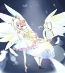  ahoge ambiguous_gender avian_feet ballerina ballet beak dancing duo feathered_wings feathers female feral generation_5_pokemon hair human mammal nintendo pokemon pokemon_(species) princess_tutu princess_tutu_(character) swanna wings 