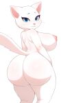  absurd_res anthro big_breasts big_butt breasts bubble_butt butt capikeeta domestic_cat felid feline felis female hi_res looking_at_viewer looking_back mammal nipples solo talking_angela talking_friends 