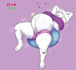  absurd_res anthro awful_lad big_breasts bodily_fluids bovid breasts caprine exercise_ball female goat hi_res mammal monster nipple_slip pregnant pubes solo stretch_marks sweat thick_thighs toriel undertale_(series) wide_hips yoga 