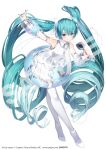  absurdly_long_hair aqua_hair arm_up artist_name blue_eyes blush copyright_name crypton_future_media detached_sleeves hatsune_miku hatsune_miku_expo highres holding holding_microphone long_hair looking_at_viewer microphone piapro ryota_(ry_o_ta) sample_watermark second-party_source shadow shirt simple_background sleeveless sleeveless_shirt smile thighhighs twintails very_long_hair vocaloid web_address white_background white_shirt white_thighhighs 