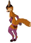  anthro canid canine feces fox girly hi_res male mammal messing messy scat solo 