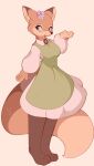  2023 absurd_res anthro barefoot blue_eyes breasts brown_body brown_fur canid canine cheek_tuft clothed clothing dated digital_media_(artwork) dipstick_ears facial_tuft feet female flower fox full-length_portrait fully_clothed fur hi_res kitsuki_(tohupo) mammal multicolored_ears orange_body orange_fur plant portrait signature simple_background smile solo standing tohupo tuft 