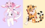  animal_humanoid anthro barefoot clothed clothing dragon duo feet felid felid_humanoid female fur furred_dragon humanoid humanoid_feet kemono kipaki mammal mammal_humanoid pantherine pantherine_humanoid plantigrade ryouhi tiger_humanoid vtuber 