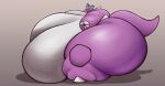  2023 absurd_res anthro ayaxstudio belly big_belly big_butt biped butt digital_media_(artwork) generation_1_pokemon hi_res huge_butt huge_thighs hyper hyper_belly hyper_butt hyper_thighs looking_at_viewer male nidoking nintendo nude overweight overweight_anthro overweight_male pokemon pokemon_(species) simple_background smile solo thick_thighs wide_hips 