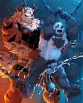  2023 4_toes 5_fingers abdominal_tattoo abs ankle_cuffs anthro anthro_on_anthro anthro_penetrated anthro_penetrating anthro_penetrating_anthro arcanine arm_spikes arm_tuft armpit_hair baiyushou ball_and_chain ball_stretcher ball_weights bander bear beard biceps black_body black_fur black_hair black_sclera black_stripes blue_eyes blush bodily_fluids body_hair chain chest_hair chest_tattoo chest_tuft claws cuff_(restraint) cum cum_in_ass cum_inside cum_on_feet cum_on_leg cumshot deltoids drooling dungeon duo ejaculation facial_hair feet finger_claws fingers fire fluffy fluffy_tail fur generation_1_pokemon genital_fluids genitals giant_panda hair handcuffs hi_res highlights_(coloring) horn laarx male male/male male_penetrated male_penetrating male_penetrating_male mammal metal_cuffs multicolored_body multicolored_fur musclegut muscular muscular_anthro muscular_male navel night nintendo nipple_fetish nipple_piercing nipple_pinch nipple_play nipple_ring nipples nude open_mouth orange_body orange_fur orange_light pawpads penetration penis pesc piercing pinch pokemon pokemon_(species) prison_cell pubes quads red_highlights red_tattoo restrained_arms restrained_legs restraints ring_piercing saliva sex size_difference spectators spikes spikes_(anatomy) striped_body striped_fur stripes suspension tail tattoo testicle_cuff toes tongue tongue_out tuft vein veiny_penis white_body white_fur white_hair yellow_eyes 