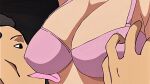  1girl animated animated_gif bikini bouncing_breasts bra breasts large_breasts licking non-web_source pink_bikini pink_bra restrained seikon_no_qwaser swimsuit teresa_beria tickle_torture tickling underwear 