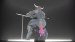 3d_(artwork) 3d_animation animal_genitalia animal_penis animated anthro balls big_balls big_dildo blue_body blue_skin bovid bovine breasts brown_hair butt cattle codans digital_media_(artwork) dildo dildo_riding dildo_sitting equine_genitalia equine_penis flared_penis genitals grey_background hair himbo hooves horn knotted_dildo low-angle_view male mammal moobs multicolored_body multicolored_penis muscular muscular_anthro muscular_male nipples odis_(codans) pecs penetration penis saggy_balls sex_toy short_playtime side_boob simple_background solo tail tail_motion tailwag thick_thighs 