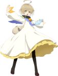 1boy ahoge blonde_hair english_commentary full_body green_eyes hair_between_eyes highres laphicet_(tales) long_sleeves male_child male_focus official_art open_mouth outstretched_arms shoes tales_of_(series) tales_of_asteria tales_of_berseria transparent_background 