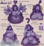  absurd_res bathing big_breasts big_hands breasts chubby_female container english_text female generation_1_pokemon genitals goo_creature head_penetration hi_res holding_breast innie_pussy inverted_nipples jar kyuq model_sheet muk muk_(kyuq) nintendo nipples penis pokemon pokemon_(species) purple_nipples pussy shower showering slime solo text 