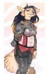  absurd_res anthro armor breasts canid canine character clothed clothing digital_media_(artwork) fan_character female fox fur furry hair hi_res invalid_background invalid_tag kryzyasha latex looking_at_viewer mammal rubber sfw simple_background skinsuite smile solo suit tail 