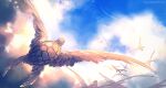 2014 avian bird cloud detailed_background feathers feral flying group hybrid outside reptile scalie sky text turtle url white_body white_feathers yuumei 