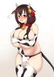  absurd_res accessory animal_humanoid animal_print big_breasts big_butt blush bodily_fluids bovid bovid_humanoid bovine bovine_humanoid breasts brown_hair butt cattle_humanoid cow_print female hair hair_accessory hi_res holding_breast horn horned_humanoid huge_breasts huge_thighs humanoid konosuba:_god&#039;s_blessing_on_this_wonderful_world! lactating mammal mammal_humanoid milk open_mouth puffywaffles red_eyes solo standing sweat sweatdrop thick_thighs yunyun_(konosuba) 