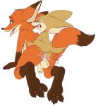  anal anal_penetration anthro bodily_fluids canid canine clenched_teeth cum cum_in_ass cum_inside dipstick_limbs dipstick_tail disney dripping duo eyes_closed fennec finnick_(zootopia) fox fur genital_fluids genitals half-erect hi_res male male/male mammal markings nick_wilde orange_body orange_fur penetration penis precum precum_drip precum_while_penetrated size_difference tail tail_markings tbid teeth tongue tongue_out zootopia 