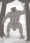  abs anthro balls bear biceps claws fur genitals hi_res kuruk_(character) male mammal muscular muscular_anthro muscular_male pecs satanic_monkey solo vein veiny_muscles 