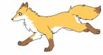  ambiguous_gender animated blinking brown_body brown_fur canid canine dipstick_ears dipstick_tail feral fox fur mammal markings multicolored_ears orange_body orange_fur running side_view simple_background solo tail tail_markings tsukune_minaga white_background white_body white_fur 