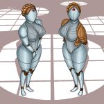  2023 android atomic_heart ballerina ballet breasts butt cleavage clothed clothing digital_drawing_(artwork) digital_media_(artwork) duo faceless fecharis female hannimalart hi_res humanoid jacket leotard looking_at_viewer machine robot standing star the_twins_(atomic_heart) topwear 