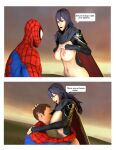  absurdres breasts highres kiss lucina_(fire_emblem) marvel non-web_source spider-man spider-man_(series) 