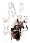  ... 2boys armor black_gloves blush buckle chibi chibi_inset closed_eyes cloud_strife collared_shirt expressionless final_fantasy final_fantasy_vii gloves grabbing_another&#039;s_hair greyscale half_gloves hand_on_another&#039;s_neck hand_on_another&#039;s_waist head_back high_collar highres kiss kissing_neck long_hair long_sleeves lydiaaa male_focus messy_hair monochrome multiple_boys no_pants oversized_clothes parted_lips pauldrons reaching screentones sephiroth shirt short_hair shoulder_armor sketch sleeveless topless_male towel_around_waist wet wet_hair white_background yaoi 