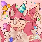  birthday cakeday dragon hatchday hi_res invalid_tag naana naanahstnil party pink rechiigu wholesome 