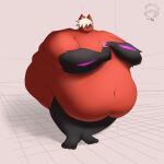  absurd_res anthro belly big_belly big_breasts big_butt breasts butt canid canine fox fur garowo hair hi_res huge_butt humanoid hyper hyper_belly male mammal moobs morbidly_obese obese overweight overweight_male phone pyrocynical red_body red_fur simple_background solo thick_arms white_hair 