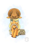  2023 absurd_res accessory applejack_(mlp) blonde_hair blonde_mane clothing cowboy_hat digital_media_(artwork) earth_pony equid equine female feral freckles friendship_is_magic fur furgonomics green_eyes hair hair_accessory hair_tie hasbro hat headgear headwear hi_res horse looking_at_viewer mammal mane mouth_hold my_little_pony mysticalpha orange_body orange_fur pony rope solo tail tail_accessory teeth yellow_tail 