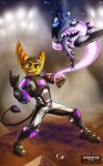  absurd_res anthro armor boots clothed clothing footwear gloves handwear hi_res lombax male mammal nether_beast ratchet ratchet_and_clank solo sony_corporation sony_interactive_entertainment sygnatus 