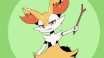  2023 3_fingers ambiguous_gender anthro braixen drunk_oak fingers fur generation_6_pokemon hi_res holding_object multicolored_body multicolored_fur nintendo nude pokemon pokemon_(species) solo teeth white_arms white_body white_fingers white_fur white_hands 